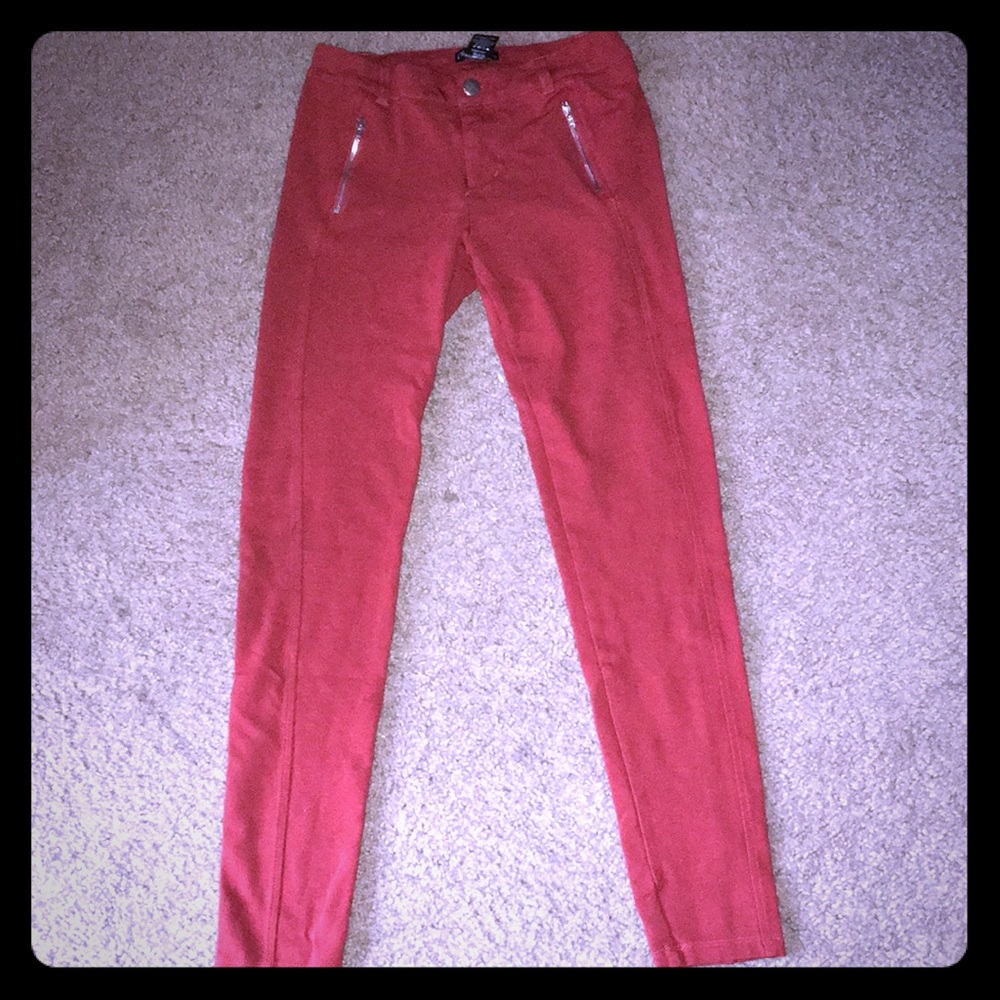 Skinny rust orange pants